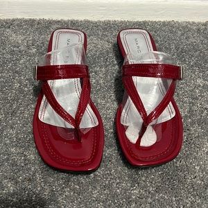 New Marc fisher dark red synthetic sandal size 9m